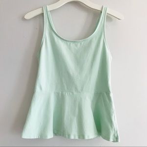 Express Mint Green Peplum Top